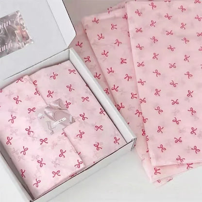 10Pcs Pink Bowknot Sydney Paper | Hand-Kneaded Paper Cotton Paper Bouquet Flower Wrapping Paper