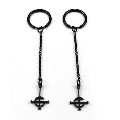 Goth Ghost BC Nameless Dangle Earrings | Stainless Steel Ghoul Band Jewelry