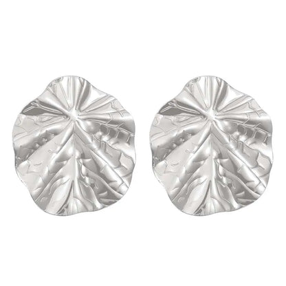 Vintage Circle Stud Earrings | Gold Geometric Statement Jewelry