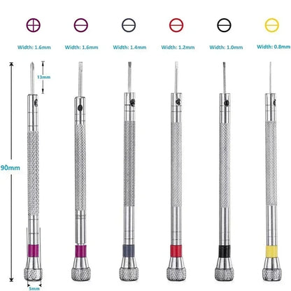 0.8-1.6mm Steel Screwdriver Set for Watch Repair | Portable Watch Band Removal Tool with Mini Link Pins