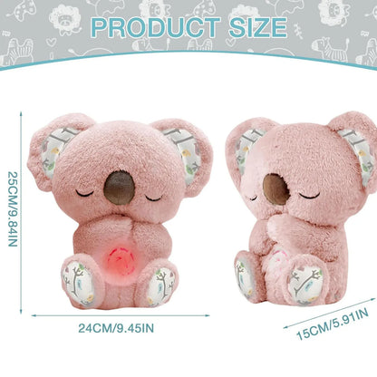 1pc Anxiety Relief sleeping Koala Breathing Plush Toy - Soothing Stuffed Animal w/ Heartbeat, Anxiety Relief Gift for Birthday & Christmas