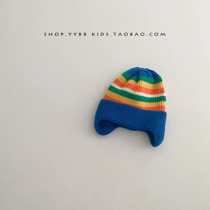 Baby Bear Ear Protection Hat | Winter Thickened Warm Knitted Hat for Children