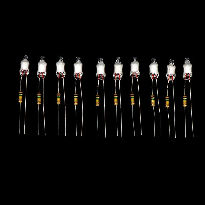 Neon Indicator Light Bulbs 10-Pack | 220V with Built-In Resistor