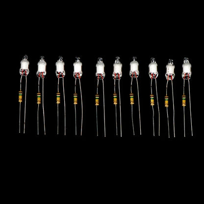 Neon Indicator Light Bulbs 10-Pack | 220V with Built-In Resistor