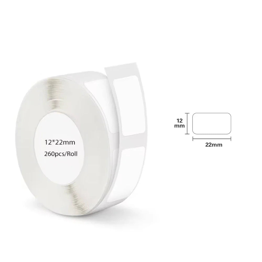 White Gap Label Paper for Phomemo D30 Q30 | Waterproof Thermal Sticker Roll