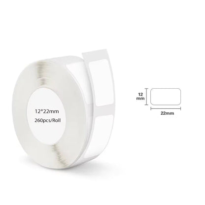 White Gap Label Paper for Phomemo D30 Q30 | Waterproof Thermal Sticker Roll