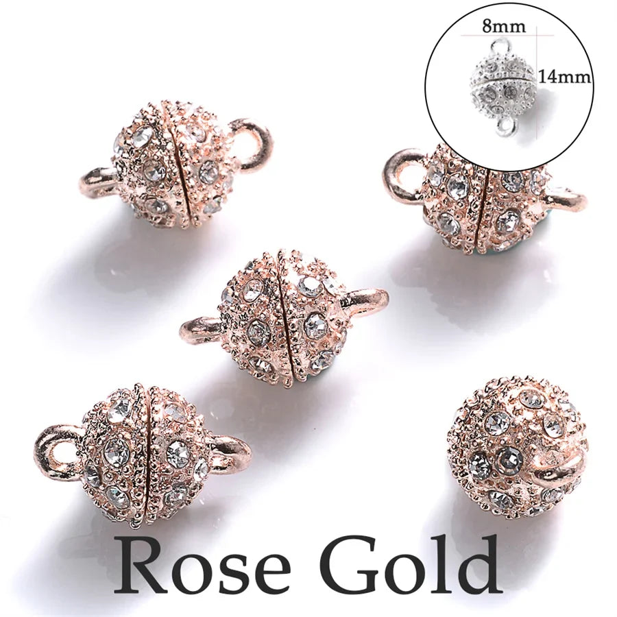 Heart Round Magnetic Clasps Set | DIY Jewelry Connector Charms