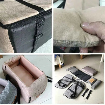 Dog Car Seat Bed & Portable Carrier for Small Pets