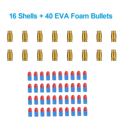 80 Shells and 100 Soft EVA Bullets for Toy Gun Glock Colt 1911 | Shooting Game Refill Kit