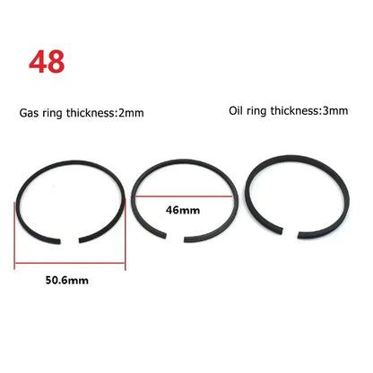 3pcs Piston Rings Set for Air Compressor | Pneumatic Cylinder Replacement Kit