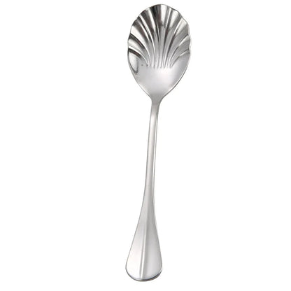 Shell Shape Stainless Steel Spoon with Long Handle | Dessert Spoon and Ice Cream Scoop