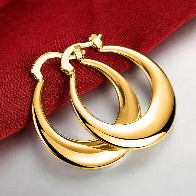 Geometric Metal Hoop Earrings for Women | Trendy Fashion Jewelry Set