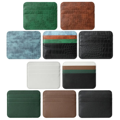 Slim Thin Mini ID Card Holder | PU Leather Credit Card Case for Men and Women