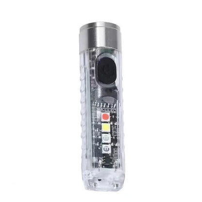 Mini EDC LED Flashlight | Portable Keychain Light with Magnetic Base and USB Rechargeable UV Lamp