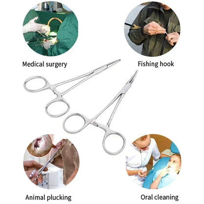 Multifunctional Hemostatic Forceps | Stainless Steel Surgical Clamp for Fishing, Arts & Crafts