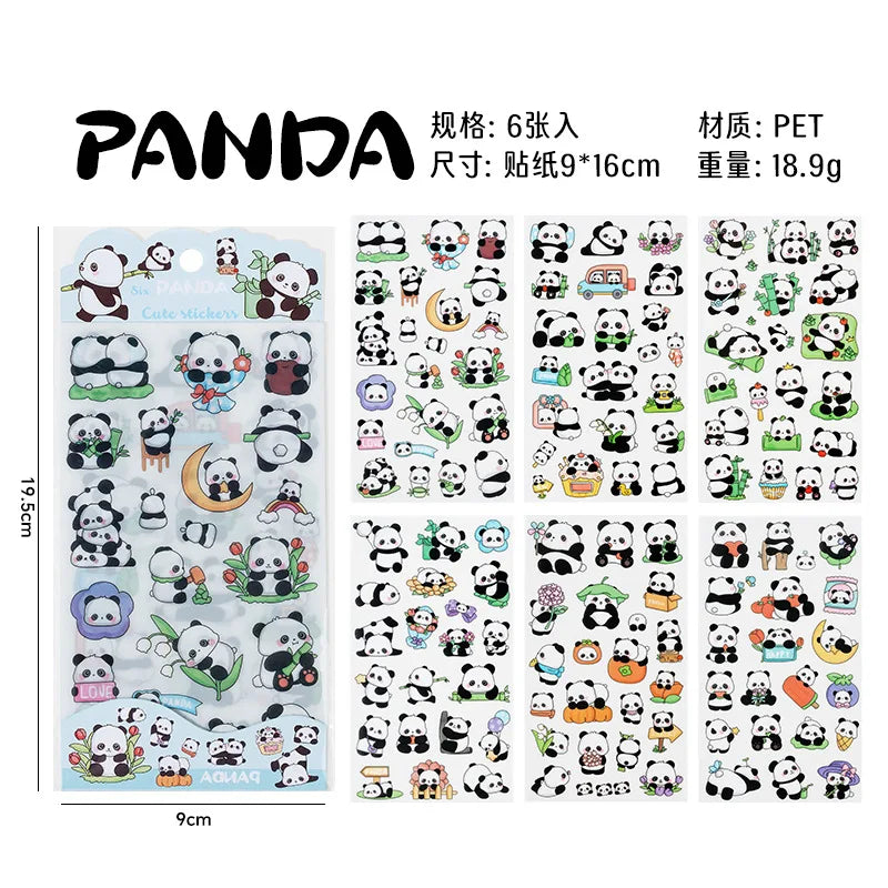 6Pcs Waterproof Cartoon Sticker Set | Cute DIY Decals for Laptops, Phones, and Planners