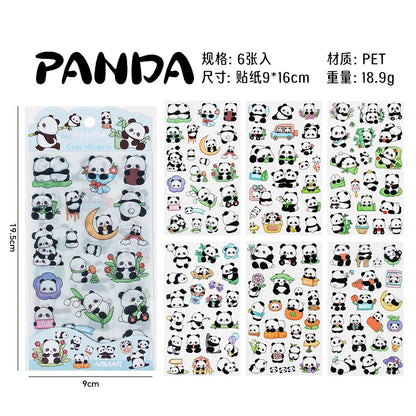 6Pcs Waterproof Cartoon Sticker Set | Cute DIY Decals for Laptops, Phones, and Planners