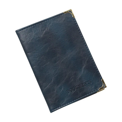 Vintage PU Leather Passport Holder Wallet | Unisex Travel Document Organizer