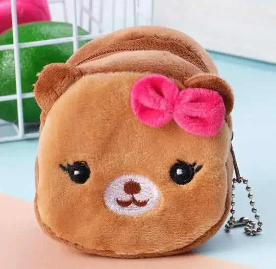 Cute Coin Purse with Keychain | Small Zipper Wallet for Change and Lipstick