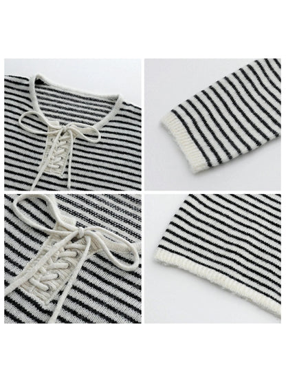 Retro Striped Pullover Loose Autumn & Winter Jumper
