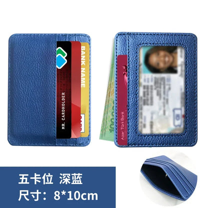 Thin PU Leather Mini Wallet | Slim Credit Card Holder for Men