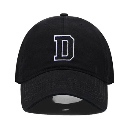 Initial Letter Embroidery Baseball Cap for Casual Sport Style