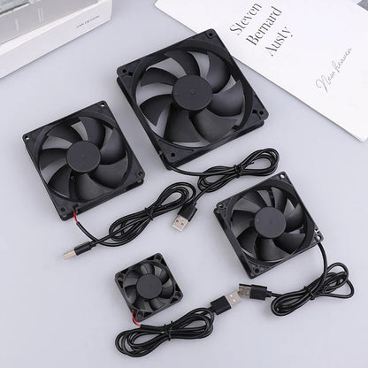 5V USB Router Cooling Fan | Quiet Brushless Desktop Cooler for TV Box Modem PC