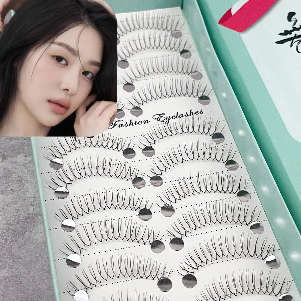 Anime Style False Eyelashes 10 Pairs | 11mm C-Shaped Curled DIY Strip Lashes