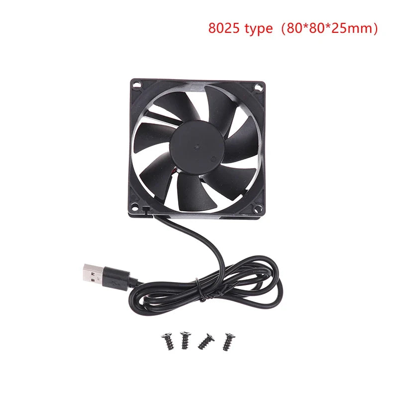 5V USB Router Cooling Fan | Quiet Brushless Desktop Cooler for TV Box Modem PC