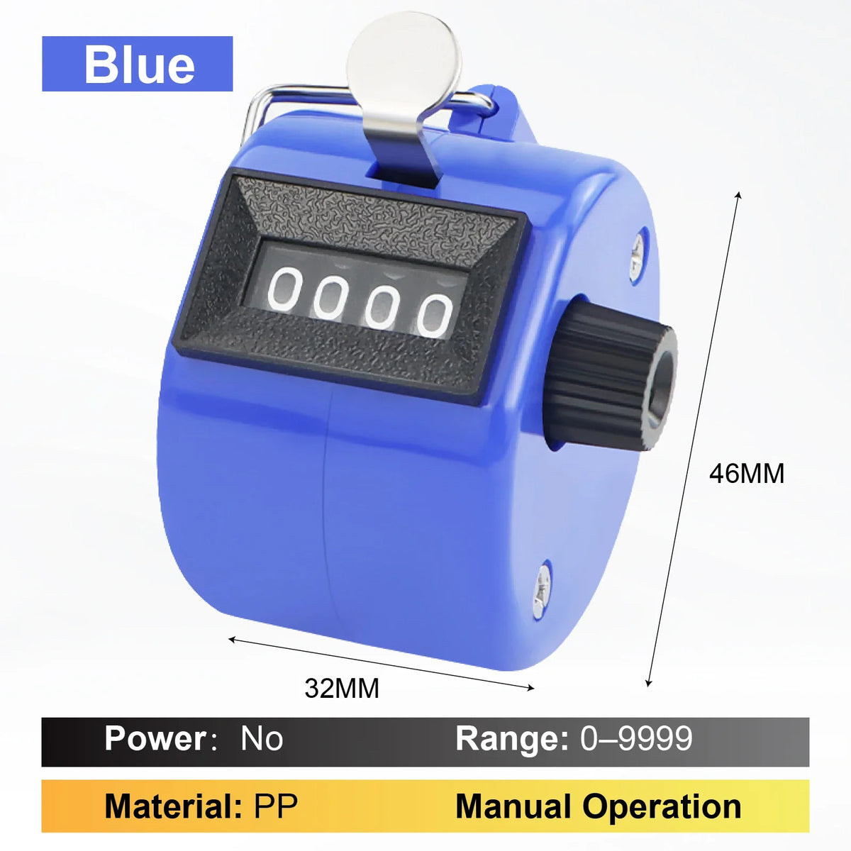 Manual Counter Mechanical Tally Handheld Rotary Clicker Counter | Resettable People Counting Tool