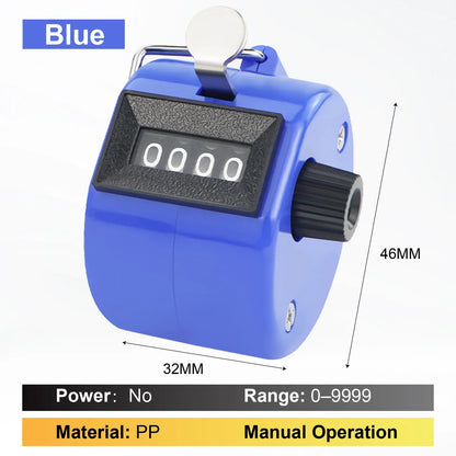 Manual Counter Mechanical Tally Handheld Rotary Clicker Counter | Resettable People Counting Tool