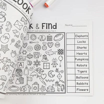 Children's Coloring Books with Hidden Objects | Interactive Find-and-Color Activity Books