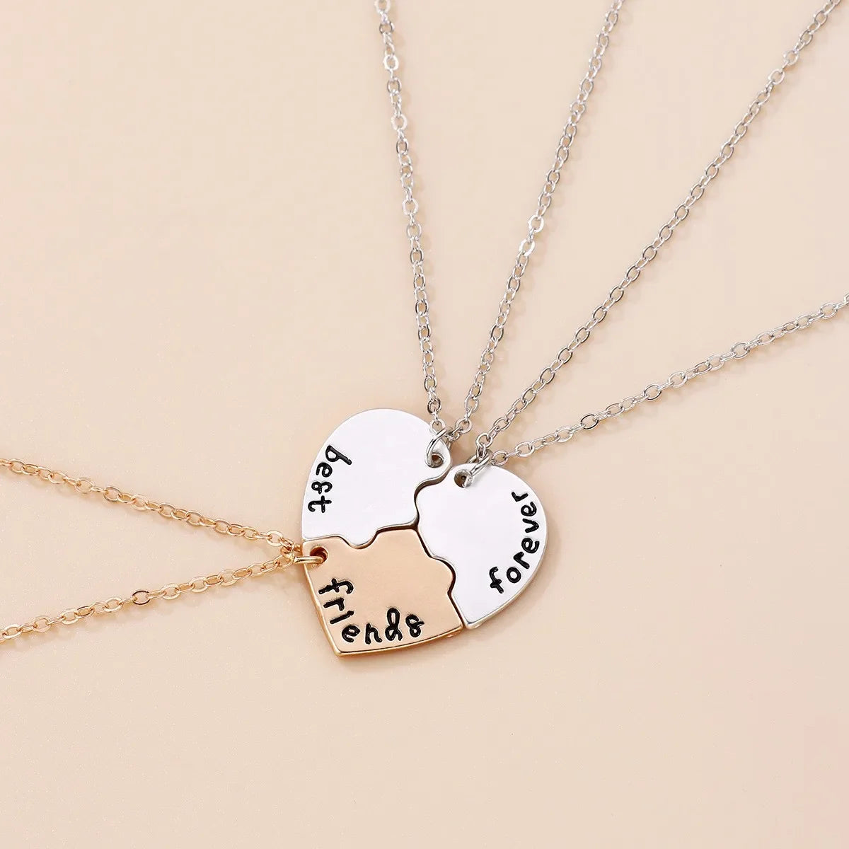 3 Piece Matching Pendant Necklace Set | Sun Moon Star Best Friend Gifts
