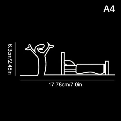 La Linea Minimalist Line Art Stickers | Modern Home Decor Door Decal
