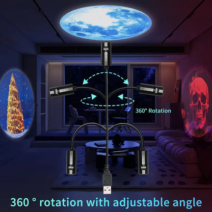 Moon Light Lamp | Projector Night Light for Ceiling Wall Mood Decoration