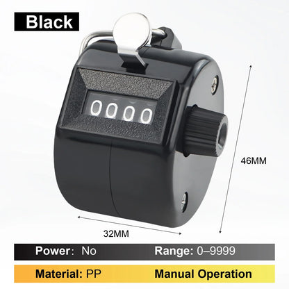 Manual Counter Mechanical Tally Handheld Rotary Clicker Counter | Resettable People Counting Tool