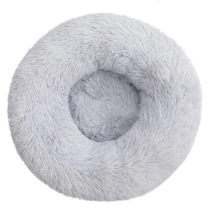 Round Plush Pet Bed for Large & Medium Dogs – Super Soft Cat Bed, Cozy Winter Warm Sleeping House