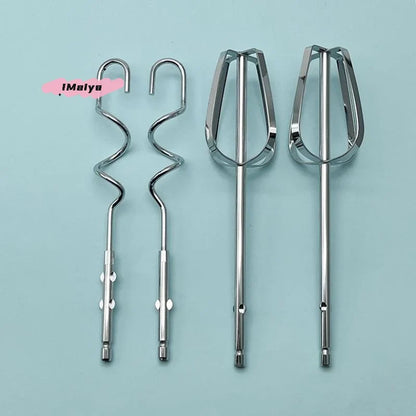 Stainless Steel Egg Beater Set | Handheld Mixing Hooks for Electric Mixer