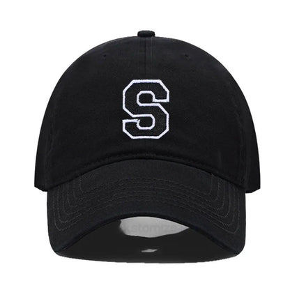 Initial Letter Embroidery Baseball Cap for Casual Sport Style