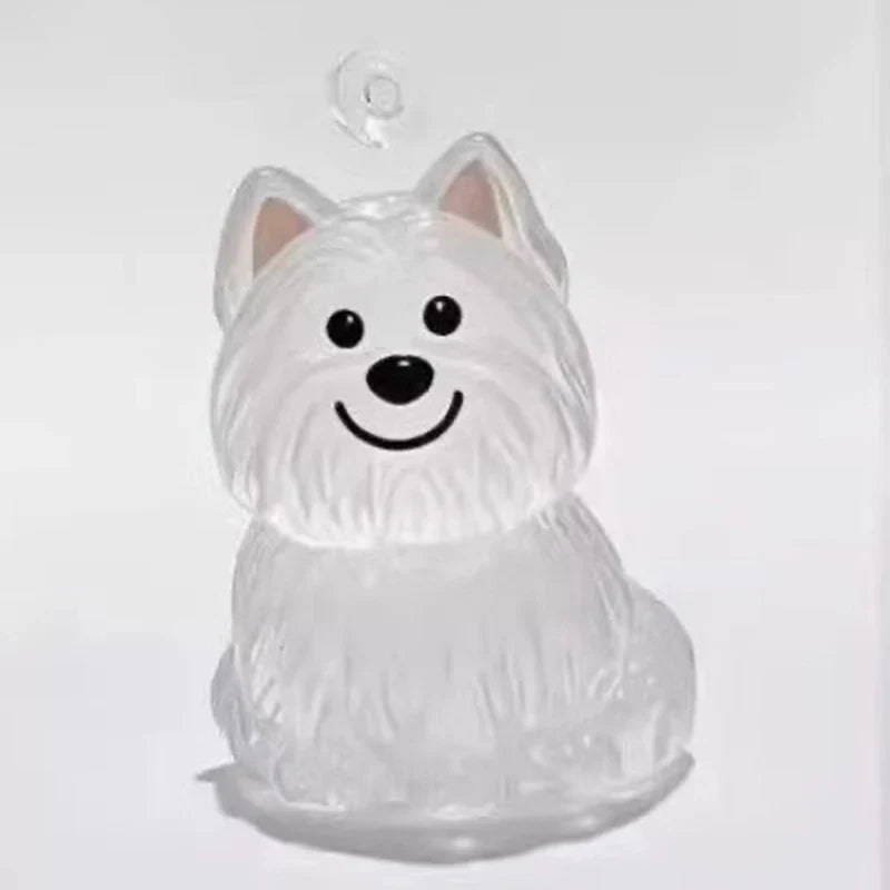 Clear Puppy Hair Memorial Keepsake Capsule | Pet Fur Display Keychain