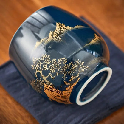 180ml Japanese-style simple master Mug Ceramic tea bowl cup household Jilan simple ceramic large teacup Tea set for a single cup