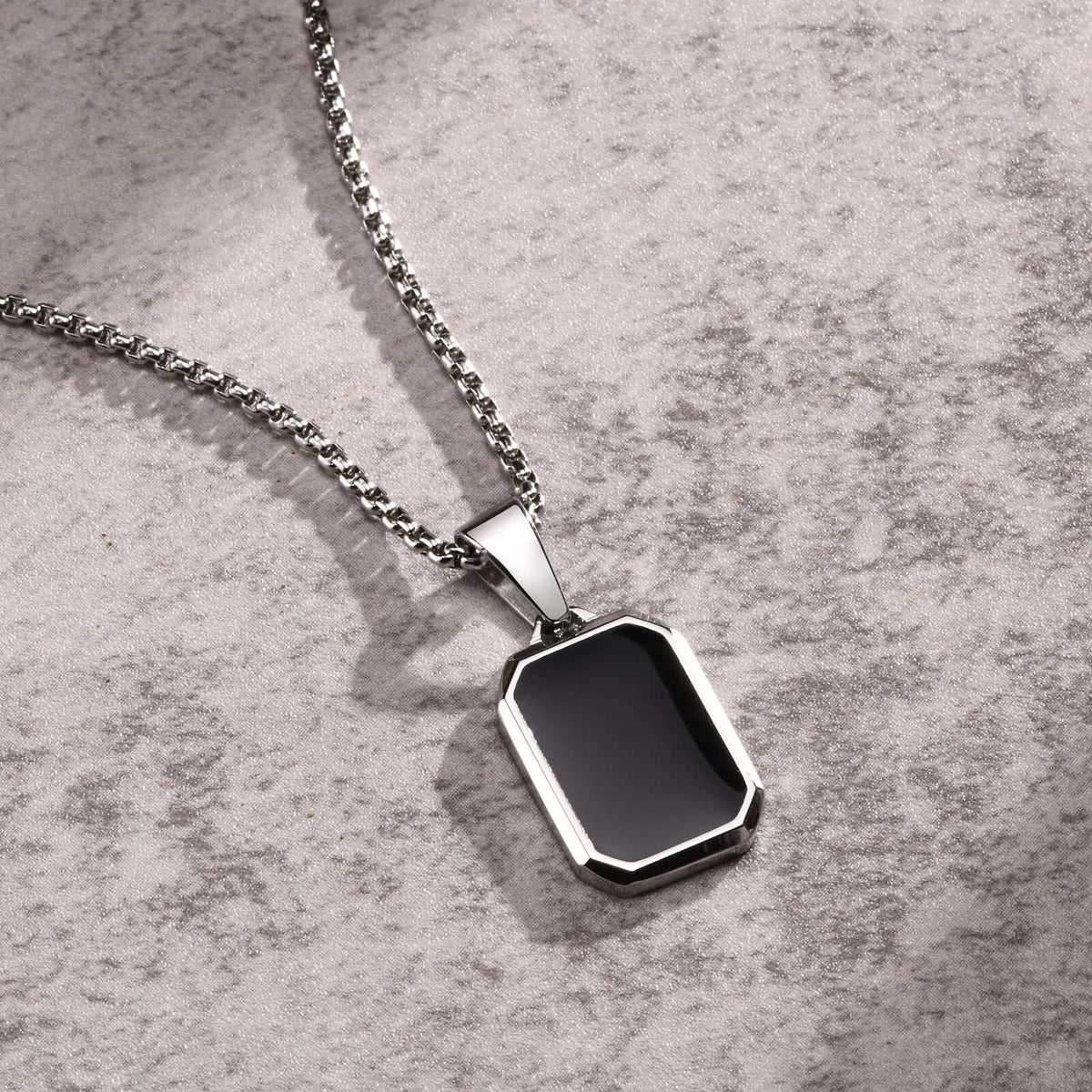Small Dog Tag Pendant Necklace | Military Style Stainless Steel Gift for Men