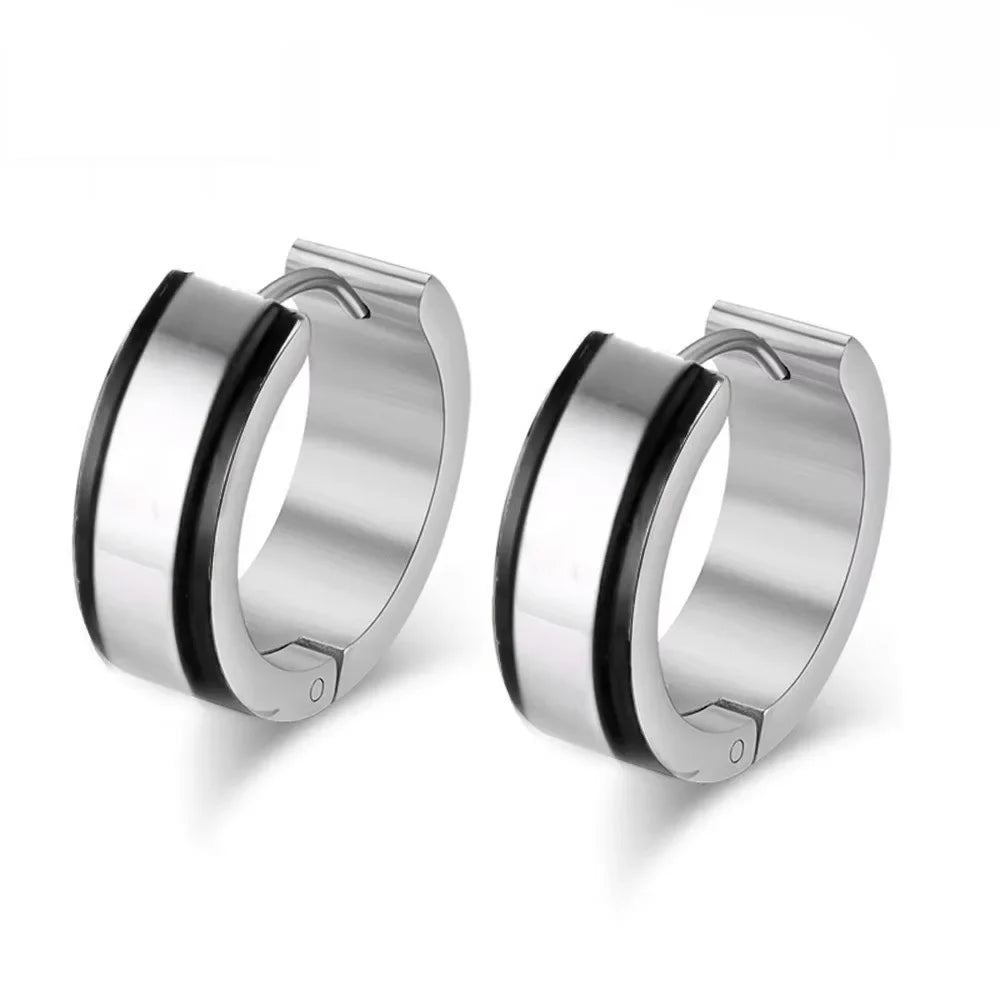 VNox Small Stainless Steel Hoop Earrings | Trendy Hypoallergenic Earrings for Women and Men