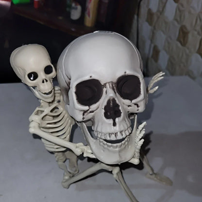 Halloween Skull Decoration,Realistic Plastic Skull,Head Skeleton,Halloween Party Home Yard Decoration,Haunted House Horror Props