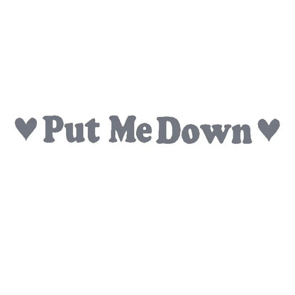 PUT ME DOWN Toilet Seat Reminder Sign | Funny Vinyl Bathroom Decal
