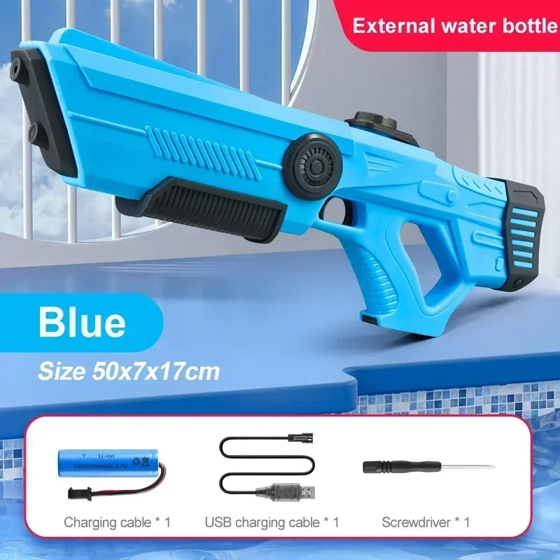 Electric Automatic Water Storage Gun Toys Portable Children Summer Beach Outdoor Fight Fantasy Spray Gun Toys Boy Kid Adult Game