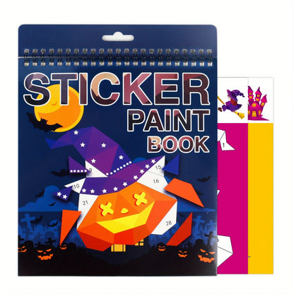 1PCS Sticker Book Crafts for Kids Ages 4-8, Sticker by Number for brain games,Gifts,Travel Toy