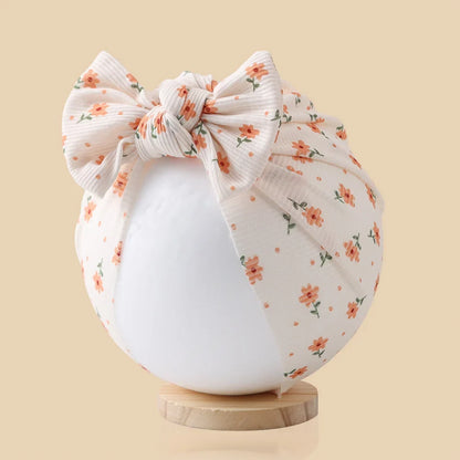 Baby Turban Hats with Prints | Soft Knit Newborn Caps