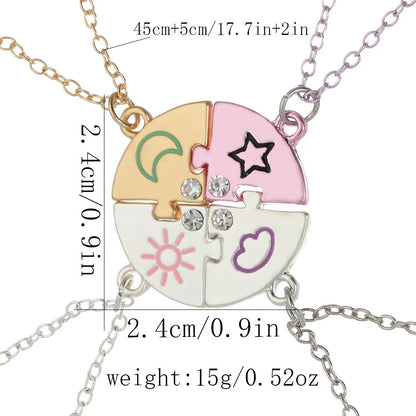 Heart-shaped Best Friend Necklace Set | BFF Friendship Jewelry for Girls