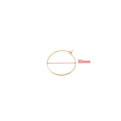 20-Piece Gold Stainless Steel Hoop Earring Wires | Bulk Jewelry Making Supplies
